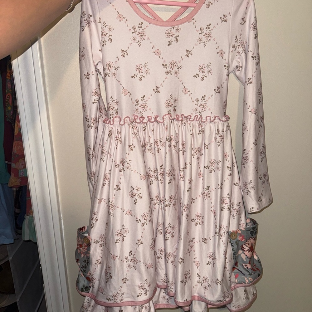 Cheeky Plum Pink Floral Kids Dress